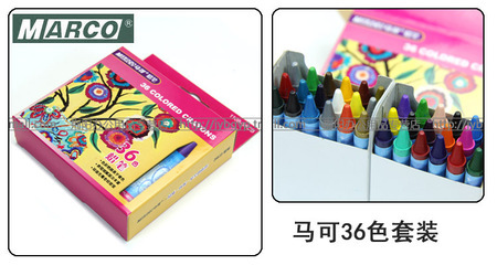 【MARCO馬可1108 兒童涂鴉蠟筆 12 24 36 48色蠟筆 安全環保無毒】價格,廠家,圖片,油畫筆/畫刷,上海荊陽文教用品-